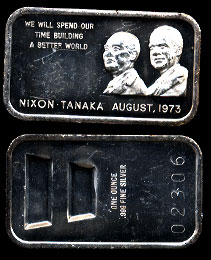 COL-23 (1973)  Nixon-Tanaka August, 1973 Silver Artbar