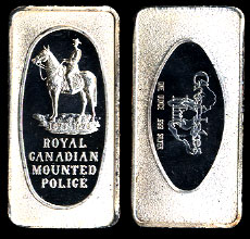 GLM-15 Royal Canadian Mounted Police 1873-1973 Silver Artbar