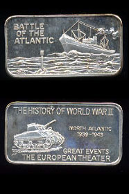 LIN-51 Battle of the Atlantic 44.7 grams .925 silver bar
