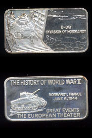 LIN-59 D-Day Invasion of Normandy 44.7 grams .925 silver bar
