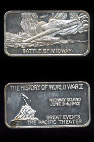 LIN-64 Battle of Midway 44.7 grams .925 silver bar