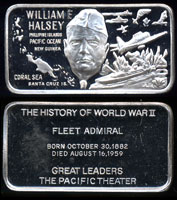 LIN-54 William F. Halsey 32.1 grams .925 silver bar
