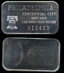 MAD-127V Philadelphia, Centennial City Silver Bar
