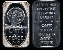 USSC-167  United Nations Commemorative Silver Artbar