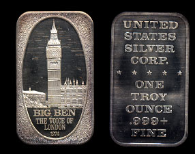 USSC-207 (1974) Big Ben silver bar