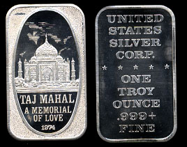USSC-209 1974 Taj Mahal Silver Art Bar