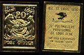 St Louis Post Office 20 Cent 24k Gold over Sterling Silver Artbar