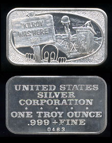 USSC-117 (1974) Kilroy Was Here silver bar