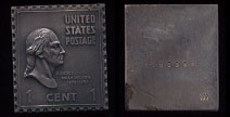 One Cent Stamp George Washington .999 Fine Silver