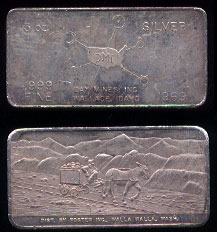 F C-20 (1969) Day Mines, Inc 3 Ounce Silver Ingot Serial #2284