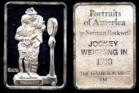 Ham-682 Jockey Weighing In (1958) (Mishandled) Silver Art bar