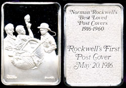 HAM-130 Rockwell's First Post Cover Silver Artbar