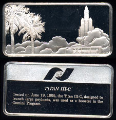 Titan III-C FM Sterling silver bar