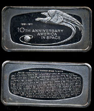 FM-#1 10th Anniversary America in Space sterling Silver Artbar