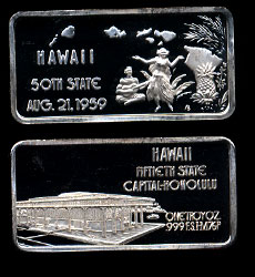 HAM-529 Hawaii Silver Artbar