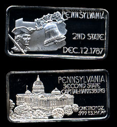 HAM-532 Pennsylvania Silver Artbar