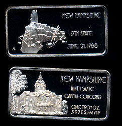 HAM-557 New Hampshire Silver Artbar