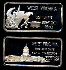 HAM-575 West Virginia Silver Artbar