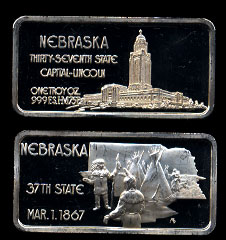 HAM-555 Nebraska Silver Artbar
