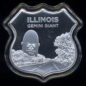 Rte 66 Illinois/Gemini Giant Silver Sheild