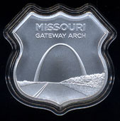 Rte 66 Missouri/Gateway Arch Silver Sheild