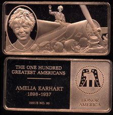 Amelia Earhart Bronze Bar