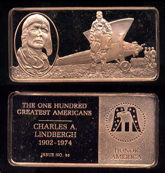 Charles Lindbergh Bronze Bar