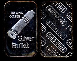SB-1 Silver Bullet No Rays Silver Bar