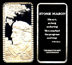 HAM-78 STONE MASON Silver Bar