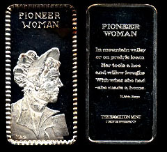 HAM-80 PIONEER WOMAN  Silver Bar