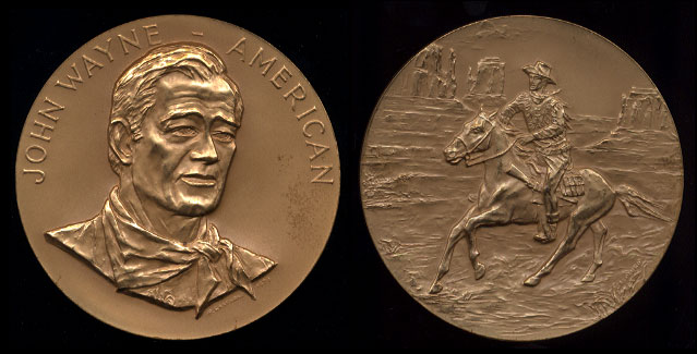 Congressional Bronze Medal Honoring John Wayne