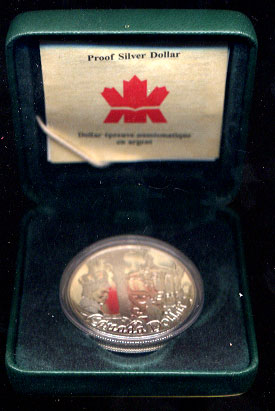 Sterling Silver Proof Canadian Queen Elizabeth Silver Dollar
