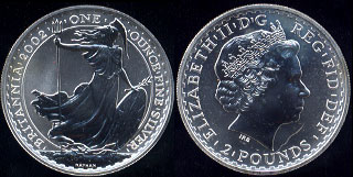 2002 English Britannia Silver Round