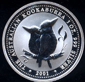 2001 Kookaburra Australian Silver Coin