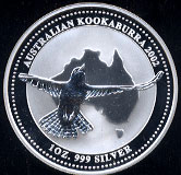 2002 Kookaburra Australian Silver Coin