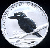 2007 Kookaburra Australian Silver Coin
