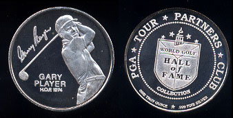 GaryPlayer- H.O.F. 1974 PGA Tour Partners Club World Gold Hall of Fame Collection