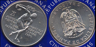 Republic Of Panama The Official 1970 Central America and Caribbean Games Commemorative Silver Coin