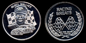 Rusty Wallace Racing Greats Silver Art Round