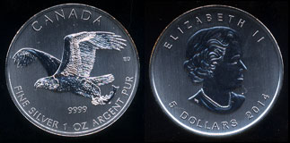 2014 Canadian Mint Eagle 5 Dollar