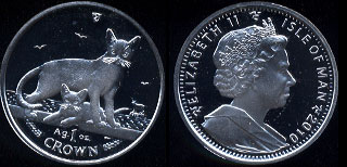  2010 Abyssinian Cat Coin Silver Round
