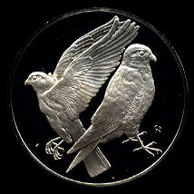 GR Sparrow Hawk 1974 Silver Round