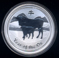 2009 Year of the Ox Series II Australian Silver Round