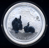 2011 Year of the Rabbit Series II Australian Silver Round