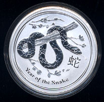 2013 Series II Year of the Snake Australian Silver Round