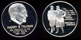 Harry Truman Sterling Silver Round