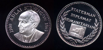 Adlai Stevenson 1900-1965 27.5Gr Silver Round