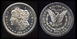 1879 Morgan Dollar Design Carson City Half Ounce Silver Round