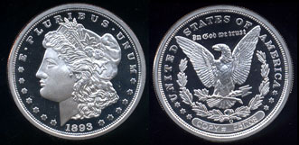 1893 O Morgan Dollar Design 1 Oz.999 Fine Silver