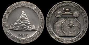 1963 American Numismatic Assn. Denver, Colorado Silver Medal